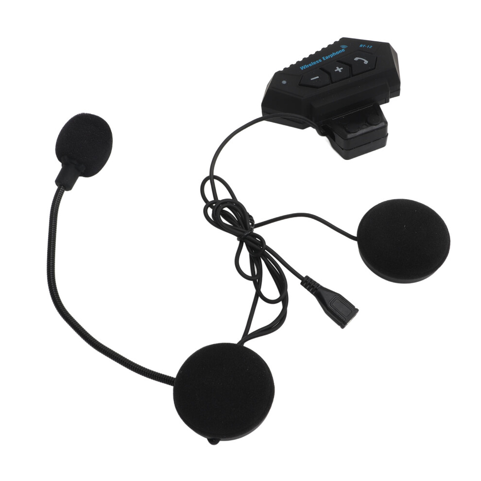Bt 12 Helmet Earphones Stereo Motorcycle Headset, 500Mah Battery 8491378822370