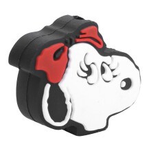 Cartoon Mobile Phone USB Cable Bites Protector PVC Cover (Black/White)