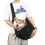 Solid Color Dog Crossbody Bag Double Sided Adjustable Shoulder Strap Large Capacity Portable Black 1