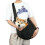 Solid Color Dog Crossbody Bag Double Sided Adjustable Shoulder Strap Large Capacity Portable Black 2
