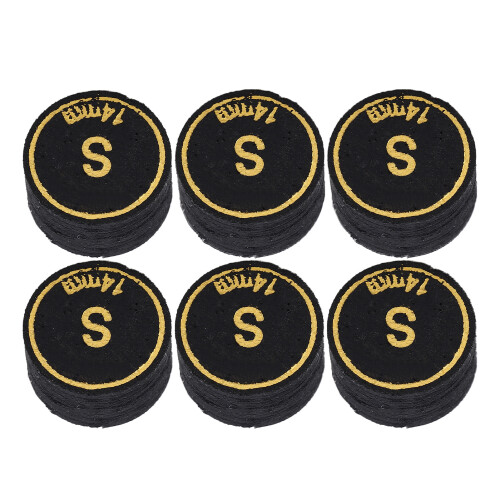 6 pièces de tip de queue de billard de 14 mm, multi-couches, remplacement de queue de billard et snooker