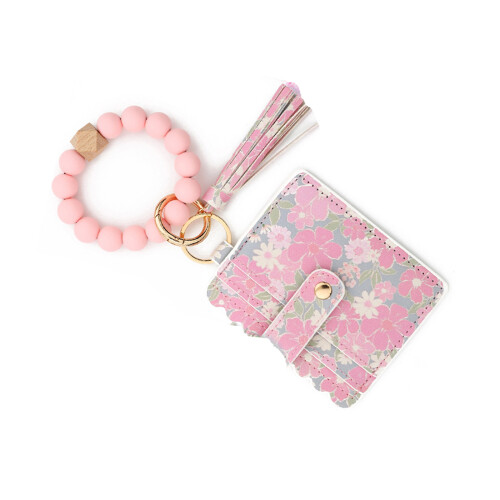 Armband-Schlüsselanhänger, Armband-Geldbörse,-hellrosa