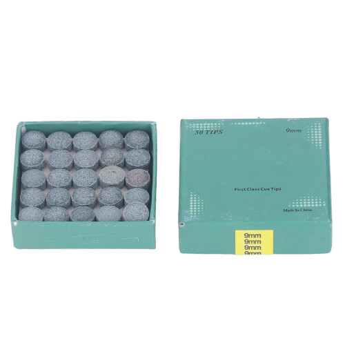 50 Stück PU Billard Queue Tips Ersatz 9mm für Billard & Snooker 1