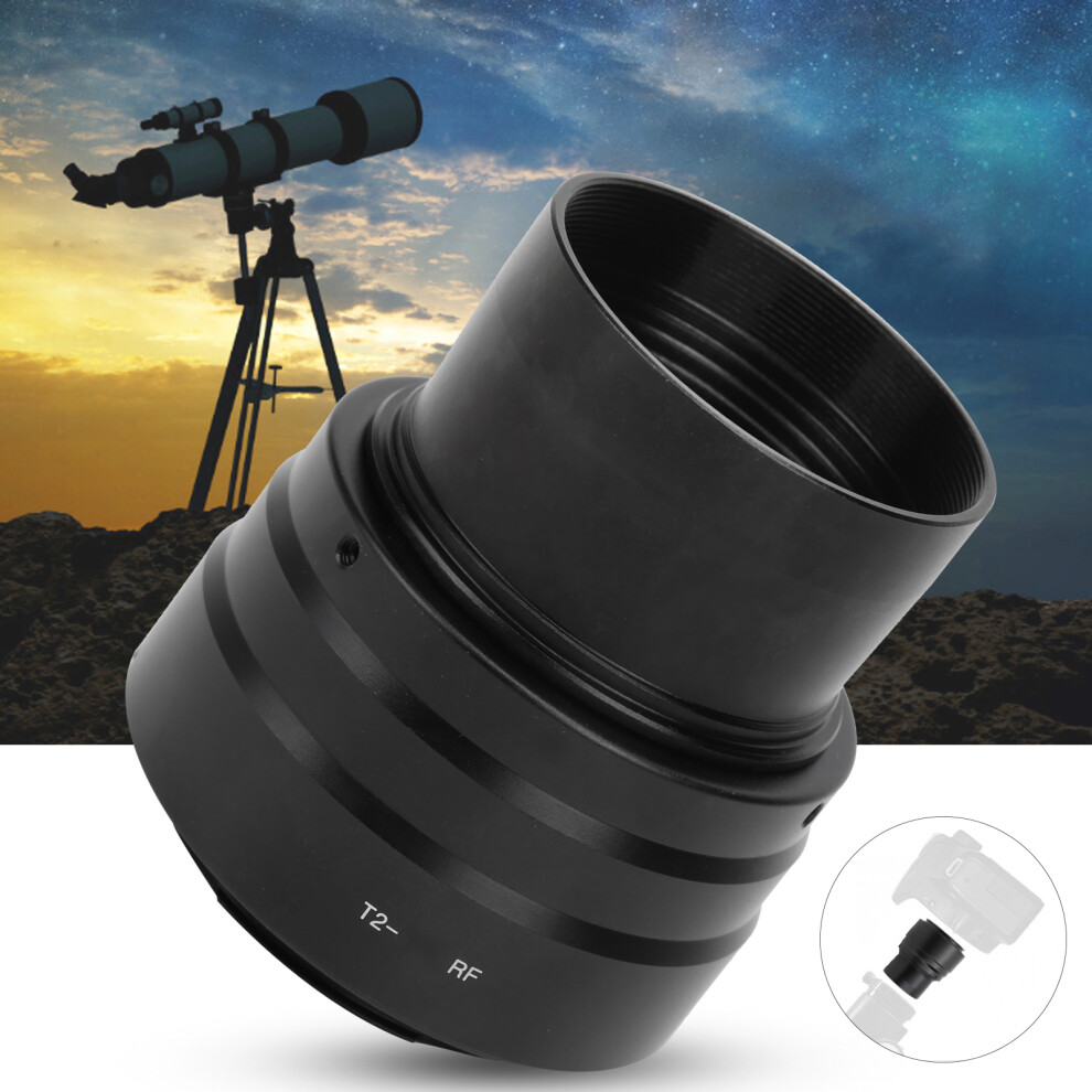 Telescope 2In T Mount Adapter & Camera Ring For Canon R Mount Black 4631378827386