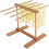 Wooden Pasta Drying Rack Natural Beech Foldable Spaghetti Noodle Stand with 8 Bars for Kitchen 2