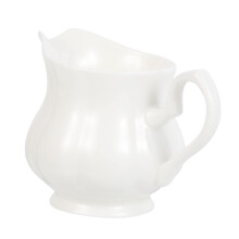 Pure White Bone China Milk Jug Ceramic Milk Storage Jar With Handle And Spout For Household Beverage Serving Coffee Use