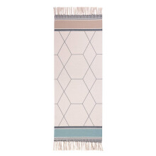 Carpet Vintage Cotton Area Rug Hand Woven Print Tassels Throw Rugs Door Mat Indoor White Model B 60cm x 150cm