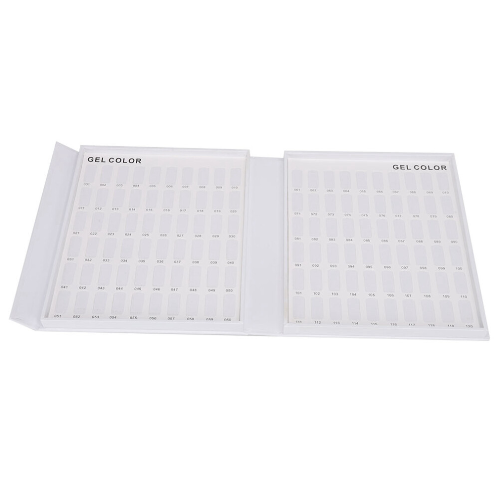 DIY Nail Art Design UV Gel Polish Book Double Sided 120 Grids Nail Practice Card Design Book For Nail Art Salon And Professional Nail Art, Multifunct