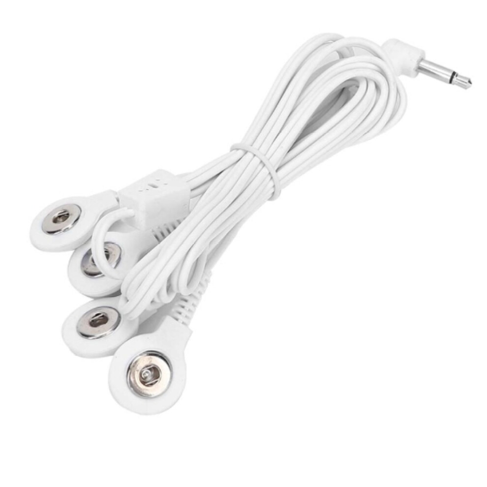 Durable Lead Wires for Electrotherapy Systems, 3.5mm Snap Connectors with Shielded Plug Replacement Lead Wires, TENS Lead Wires for Secure Connectors
