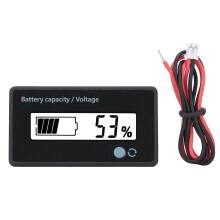 Digitale batterijcapaciteitstester, spanningsmeter, tester met groen verlicht LCD-scherm, batterijmonitor, universele monitor, waterdichte