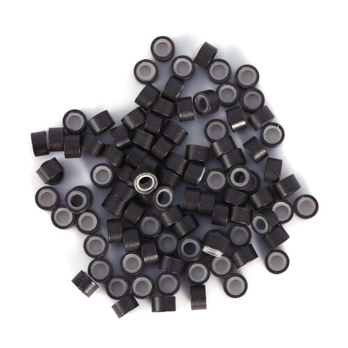 Δαχτυλίδια Micro Link με επένδυση σιλικόνης για extensions μαλλιών Αντιολισθητικά Ελαφρύ 2