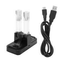 Kompakt Abs-opladerdock til Nintendo Switch, simultan opladning med 4 håndtag eller 2 Pro-controllere, simpelt betjeningsdesign, glat