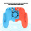 Controle para jogos mobile com joystick, controle remoto, teclas de mira e disparo para celulares de até 6,5 polegadas, design ergonômico com 7