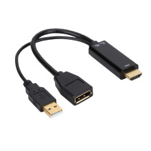 Bi-Directional Not Supported DisplayPort To HDMI Converter Cable 4K Resolution Backward Compatible Sturdy Build Plug And Play For Gamers And Streamers
