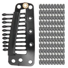 Outils de pose d'extensions capillaires à pinces, clips doux pour le cuir chevelu avec silicone protecteur, accessoires de perruque durables pour un