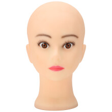 Testa di manichino professionale con foro per staffa, in plastica artistica per un'ampia gamma di applicazioni in saloni e negozi.