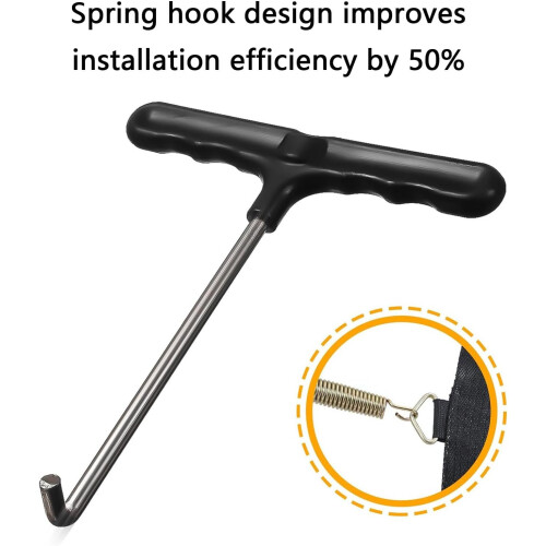 6pcs Heavy Type Trampolines Spring Hook Stainless Steel Spring Pullers Tool Universal Fit For Secure Quick Assembly 2