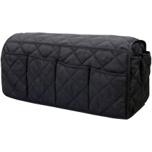 Sofa Chair Couch Armrest Organizer Anti Slip Armrest Bag For Tablet Phone Pad Book Magazines Remote Black
