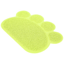 PVC Waterproof Pet Litter Mat with AntiSlip Paw Pattern Green for Cats & Dogs
