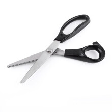 Pinking Shears Stainless Steel Blades 23 Cm, 3/5/7 Mm Teeth, Ergonomic Round Handles, Dressmaking Fabrics Leather