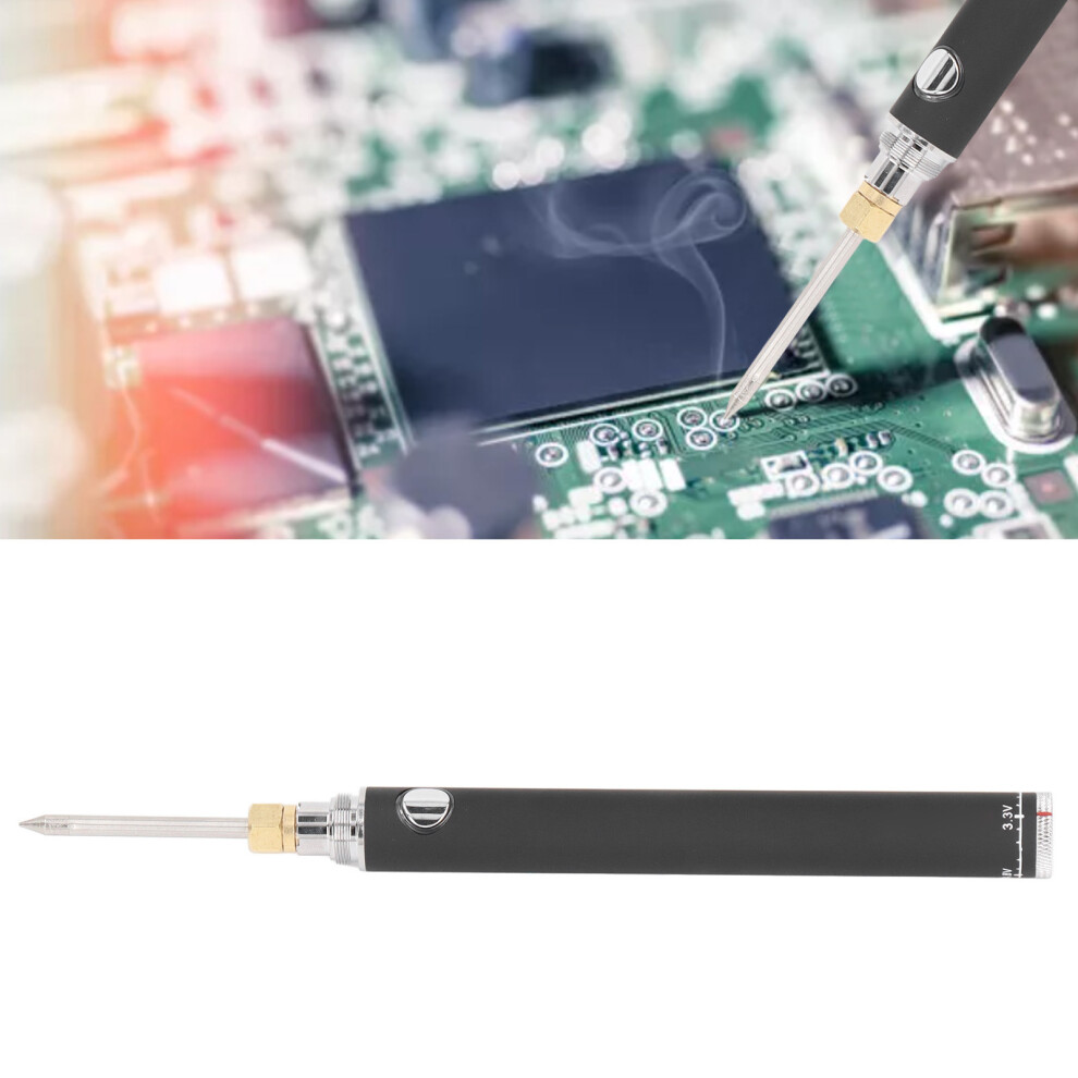 Rechargeable Copper Alloy Soldering Iron Pen 1100Mah 470C Black 4921375156238