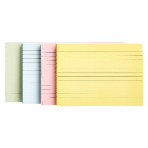 Amazon Basics A6 Ruled Index Cards, Assorted Neon Colours (Pack of 200) 2