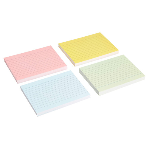 Amazon Basics A6 Ruled Index Cards, Assorted Neon Colours (Pack of 200) 1