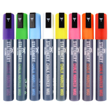 STATIONERY ISLAND Chalk Pens W60 Pack Of 8 Neon Colours â“ 6mm Chisel Nibs. Wet Wipe