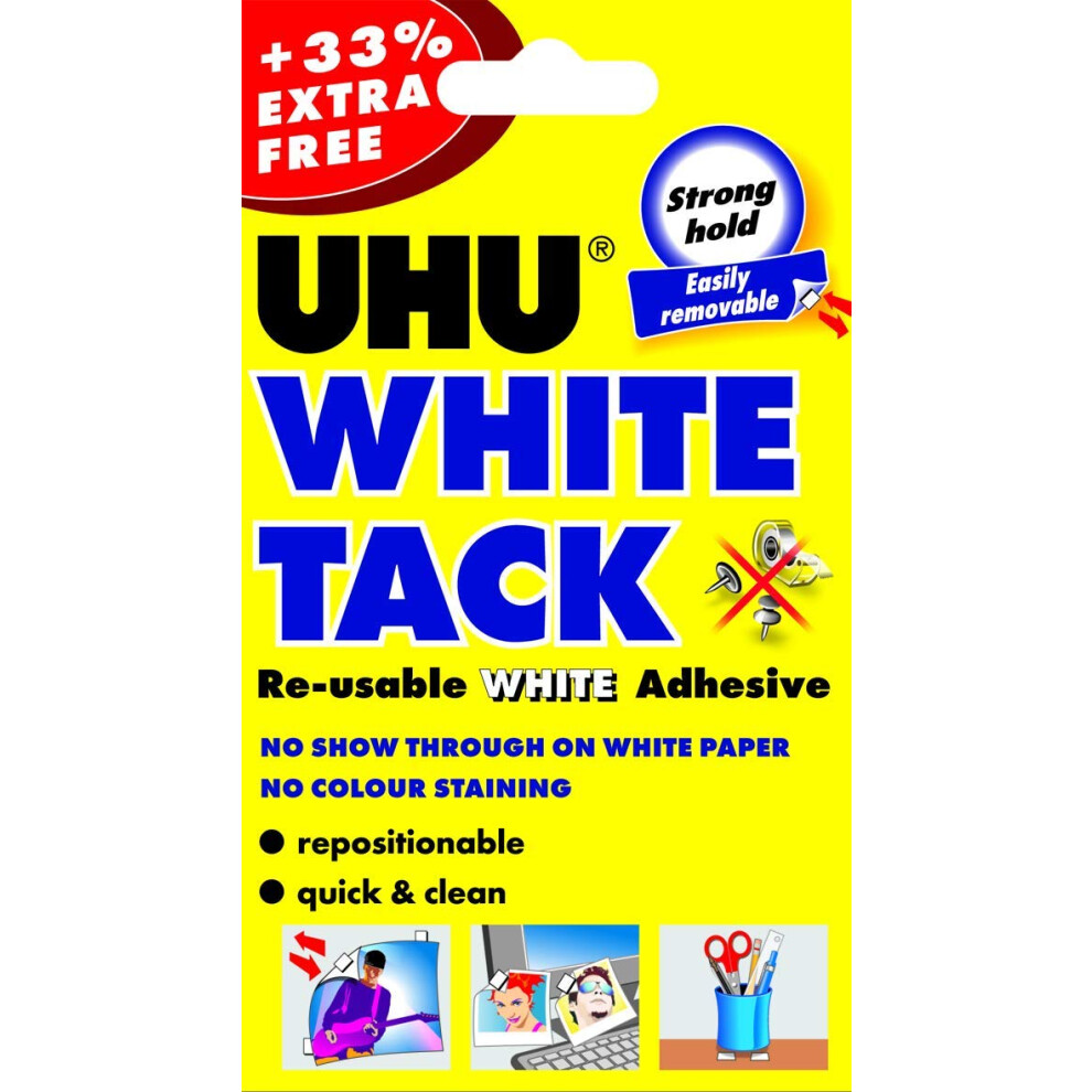 Uhu White Tack Handy + 33% Free Blister 40670973