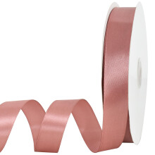 TONIFUL 7/8 Inch x 100yds Rose Gold Satin Ribbon Thin Solid Frabic Ribbons for Gift W