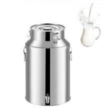 Milk Can Pot 201 Stainless Steel Milk Churn Can Tea Canister With Sealed Lid And Spigot 14L Silver 9L