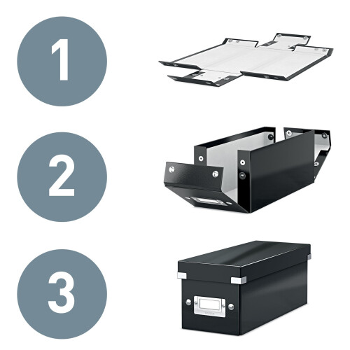 Leitz Storage Box, White, Click and Store Range, 60420001 (Pack of 3) 2