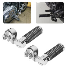 Motorrad Fußrastenklemme für 1 Zoll Motorenschutz-Fußstütze, Silber, Heavy Duty