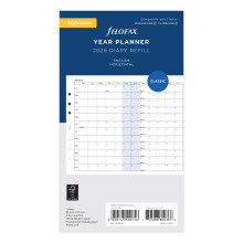 Filofax Personal Horizontal Year Planner 2026