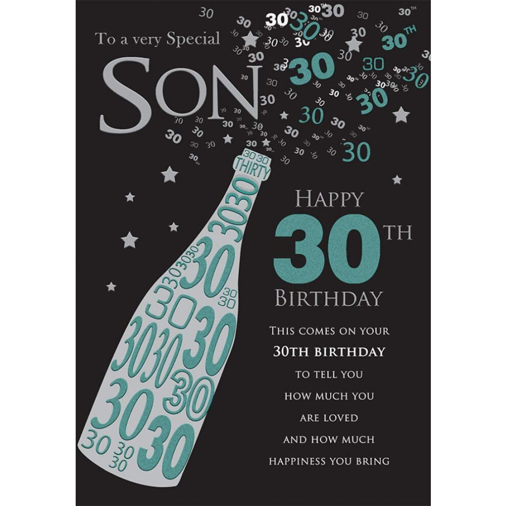 Staedtler Piccadilly Greetings Group Ltd Stunning Top Range To A Very Special Son Happy 30Th Bi Green