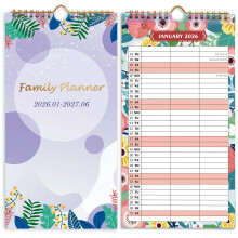 Tuloka Family Planner 2026 Wall Calendar with 3 Columns from Jan 2026 to Jun 2027 wit