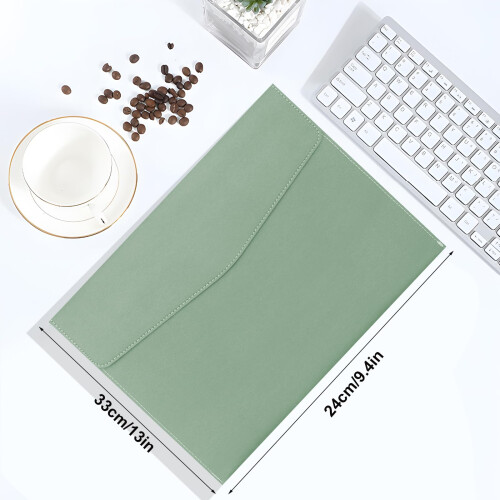 A4 Document File Folder, New Soft Leather A4 Pocket Envelope Folder Wallets,Waterproo 1