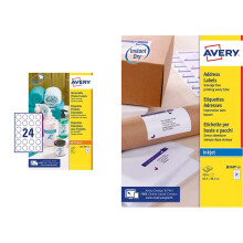 Avery L4851REV Self Adhesive Removable Round Labels, 24 Labels Per A4 Sheet, 600 Labe