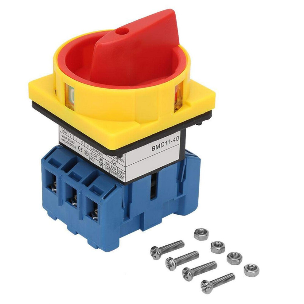 40A Rotary Isolator Switch 3 Pole Circuit Breaker For Machinery Tools Industrial Safety 9382693257345