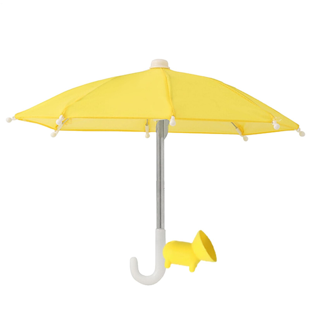 Cell Phone Umbrella Universal Sun Shield For All Phones With Suction Cup Antiglare Mobile Holder Yellow 9199774525527