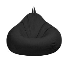 Bean Bag No Filler Gaming Bean Bag Chair For Adults And Teens, Washable Cover, 80x90 cm, Black, Indoor Outdoor Use