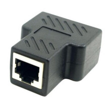 Conectori Splitter RJ45Ethernet, adaptor convertor priză Ethernet dual LAN pentru cablu Cat5Cat6, compatibil cu porturi RJ45, transmisie stabilă a
