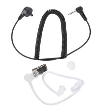 Surveillance Earpiece Covert Tube Listen Only Headset Anti Noise Compatible With 3.5Mm Jack Ergonomic Earplug Mushroom Shaped Fit For Extended Wear