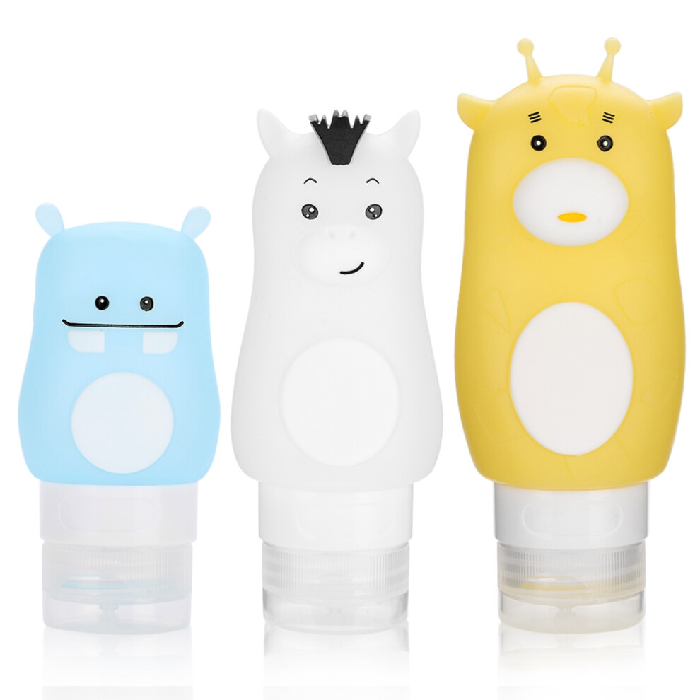 Portable Travel Bottles, Waterproof Squeezable Containers for Toiletries Silicone Refillable Leak Proof Bottles with TSA Carry On Approved Design, Ea