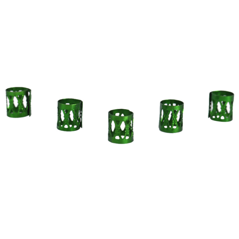 Unisex Green Colourful Hair Beads For Braiding 100Pcs Cuff Rings Hair Decoration