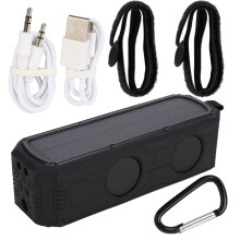 Radio météo portable d'urgence avec haut-parleur Bluetooth, alimentation solaire, manivelle, radio NOAA FM/AM, étanche de qualité militaire,