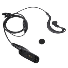 Auricolare con trasmissione vocale chiara e microfono PTT, design a forma di G, compatibile con radio Motorola, altezza regolabile, struttura a filo