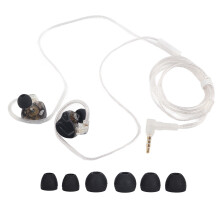 Specialfremstillet balanceret armatur og 10 mm dynamisk driver til lyd i audiofilklasse. Aftageligt sølvpladet IEM-kabel sikrer uovertruffen