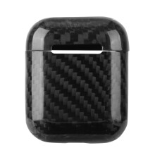 Capa protetora rígida para AirPods, transparente e resistente a impactos, em TPU, com chaveiro, compatível com carregamento sem fio, material