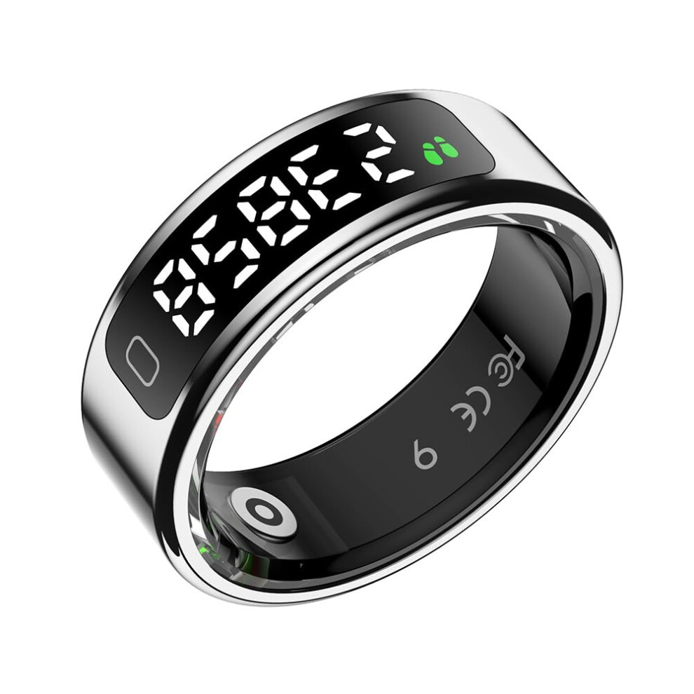 Smart Ring Heart Rate Blood Oxygen Monitoring Sleep Monitoring Step Counting 13 Silver 9199774525602